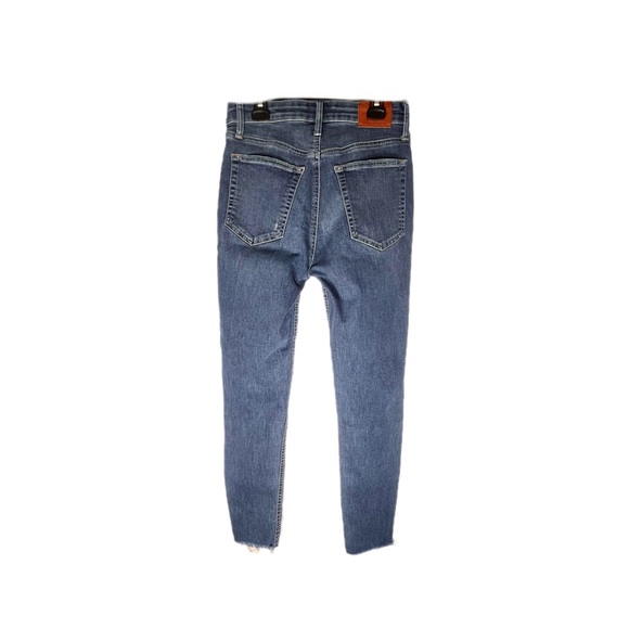 Lucky Brand Bridgette Skinny Jeans Women's 4/27 Blue Frayed Mid Rise Distressed - Picture 2 of 15